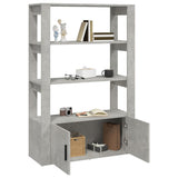 Sideboard Concrete Grey 80x30x119.5 cm Engineered Wood - 45-Degree Angle
