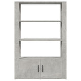 Sideboard Concrete Grey 80x30x119.5 cm Engineered Wood