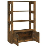 Sideboard Smoked Oak 80x30x119.5 cm Engineered Wood - Close-Up Angle