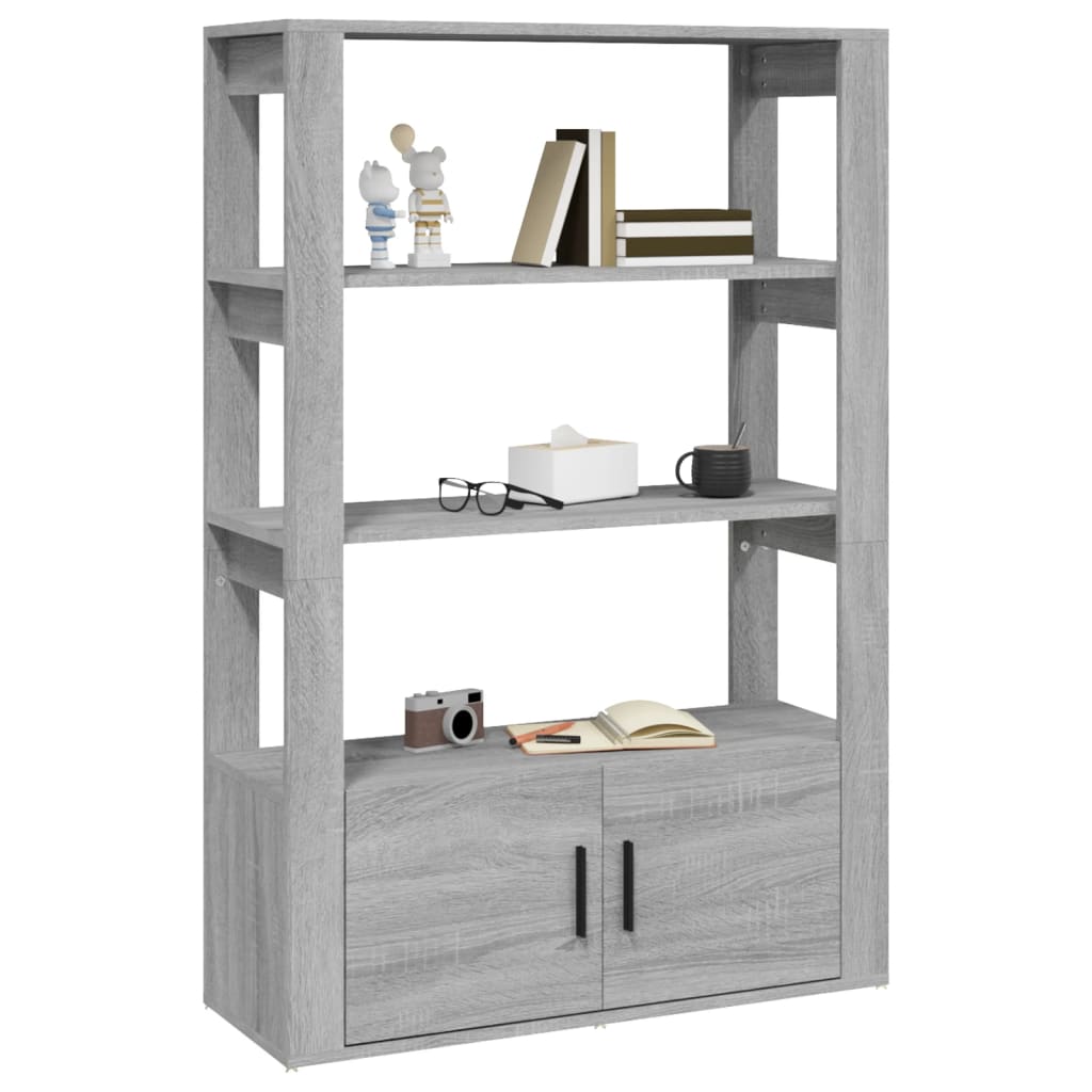 Sideboard Grey Sonoma 80x30x119.5 cm Engineered Wood