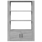 Sideboard Grey Sonoma 80x30x119.5 cm Engineered Wood