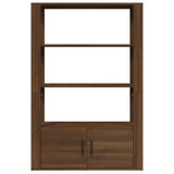 Sideboard Brown Oak 80x30x119.5 cm Engineered Wood - Rear View