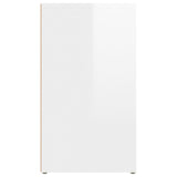 Sideboard High Gloss White 80x30x54 cm Engineered Wood - Rear View