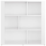 Sideboard High Gloss White 80x30x80 cm Engineered Wood - 45-Degree Angle