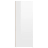 Sideboard High Gloss White 80x30x80 cm Engineered Wood - Rear View