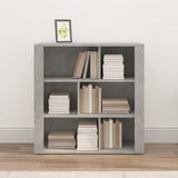 Sideboard Concrete Grey 80x30x80 cm Engineered Wood - Side View