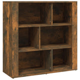 Sideboard Smoked Oak 80x30x80 cm Engineered Wood - Front View