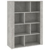 Sideboard Concrete Grey 80x30x106 cm Engineered Wood - Front View