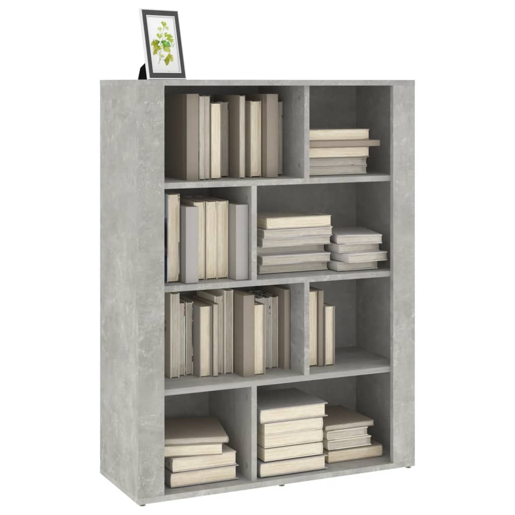 Sideboard Concrete Grey 80x30x106 cm Engineered Wood