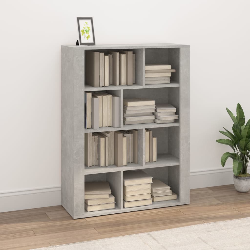 Sideboard Concrete Grey 80x30x106 cm Engineered Wood