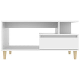 Coffee Table White 90x49x45 cm Engineered Wood