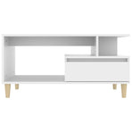 Coffee Table White 90x49x45 cm Engineered Wood