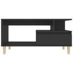 Coffee Table Black 90x49x45 cm Engineered Wood