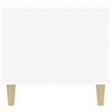 Coffee Table High Gloss White 90x49x45 cm Engineered Wood - Close-Up Angle