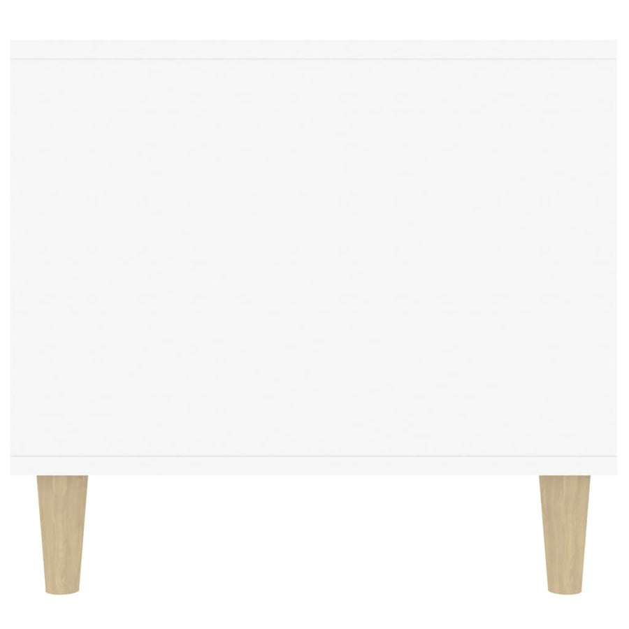 Coffee Table High Gloss White 90x49x45 cm Engineered Wood