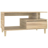 Coffee Table Sonoma Oak 90x49x45 cm Engineered Wood - Front View