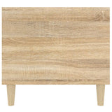 Coffee Table Sonoma Oak 90x49x45 cm Engineered Wood - Close-Up Angle