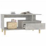 Coffee Table Concrete Grey 90x49x45 cm Engineered Wood - Top-Down View