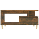 Coffee Table Smoked Oak 90x49x45 cm Engineered Wood - 45-Degree Angle