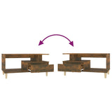 Coffee Table Smoked Oak 90x49x45 cm Engineered Wood - Low Angle