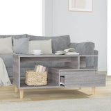 Coffee Table Grey Sonoma 90x49x45 cm Engineered Wood - Side View