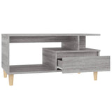 Coffee Table Grey Sonoma 90x49x45 cm Engineered Wood - 45-Degree Angle