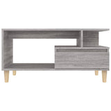 Coffee Table Grey Sonoma 90x49x45 cm Engineered Wood - Rear View