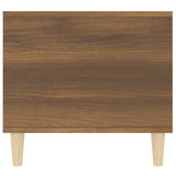 Coffee Table Brown Oak 90x49x45 cm Engineered Wood - Close-Up Angle