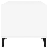 Coffee Table  White 90x49x45 cm Engineered Wood - Close-Up Angle