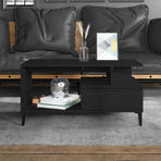 Coffee Table Black 90x49x45 cm Engineered Wood