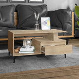 Coffee Table  Sonoma Oak 90x49x45 cm Engineered Wood - Side View