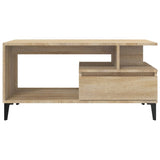 Coffee Table  Sonoma Oak 90x49x45 cm Engineered Wood - 45-Degree Angle