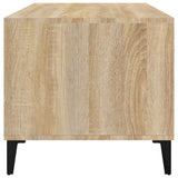 Coffee Table  Sonoma Oak 90x49x45 cm Engineered Wood - Close-Up Angle
