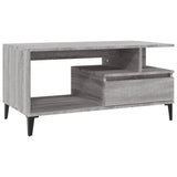Coffee Table  Grey Sonoma 90x49x45 cm Engineered Wood - Front View