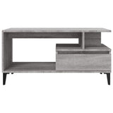 Coffee Table  Grey Sonoma 90x49x45 cm Engineered Wood - Rear View