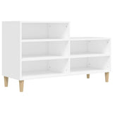 Shoe Cabinet White 102x36x60 cm Engineered Wood - Front View