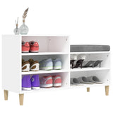 Shoe Cabinet White 102x36x60 cm Engineered Wood - Top-Down View