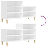 Shoe Cabinet White 102x36x60 cm Engineered Wood - Close-Up Angle