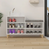 Shoe Cabinet High Gloss White 102x36x60 cm Engineered Wood - Side View