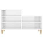 Shoe Cabinet High Gloss White 102x36x60 cm Engineered Wood