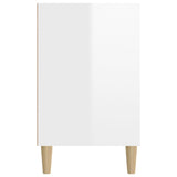 Shoe Cabinet High Gloss White 102x36x60 cm Engineered Wood - Rear View