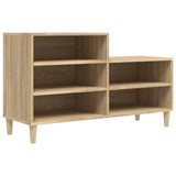 Shoe Cabinet Sonoma Oak 102x36x60 cm Engineered Wood - Front View