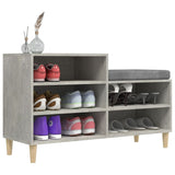 Shoe Cabinet Concrete Grey 102x36x60 cm Engineered Wood - Top-Down View