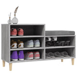 Shoe Cabinet Grey Sonoma 102x36x60 cm Engineered Wood - Top-Down View