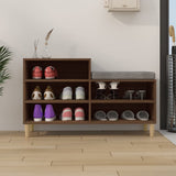Shoe Cabinet Brown Oak 102x36x60 cm Engineered Wood - Side View