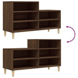 Shoe Cabinet Brown Oak 102x36x60 cm Engineered Wood - Close-Up Angle