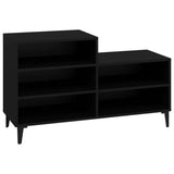 Shoe Cabinet Black 102x36x60 cm Engineered Wood - Front View