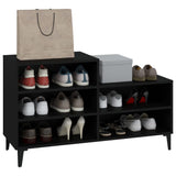 Shoe Cabinet Black 102x36x60 cm Engineered Wood - Close-Up Angle