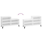 Shoe Cabinet High Gloss White 102x36x60 cm Engineered Wood