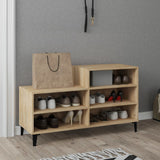 Shoe Cabinet Sonoma Oak 102x36x60 cm Engineered Wood - Rear View